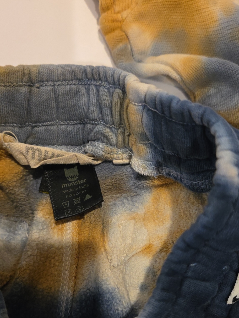 Munster Kids Tie-Dye Jogger Pants - Blue & Mustard Size 3 T - Picture 5 of 11